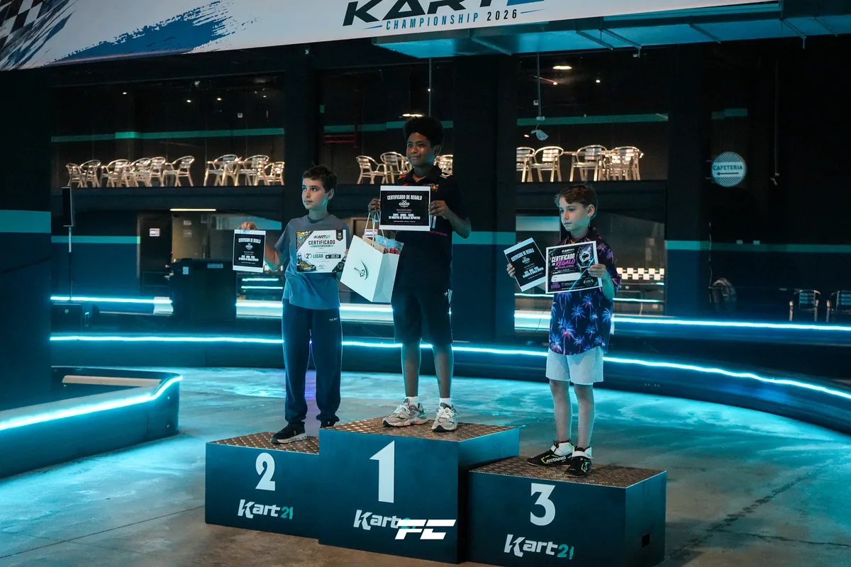 Podio del Torneo de Aniversario de Kart21